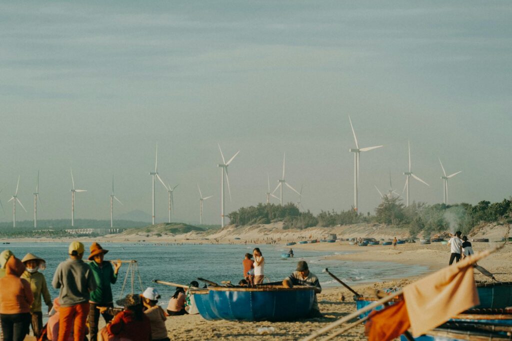 A community meeting with local residents discussing wind energy concerns. — Nevada wind energy policy