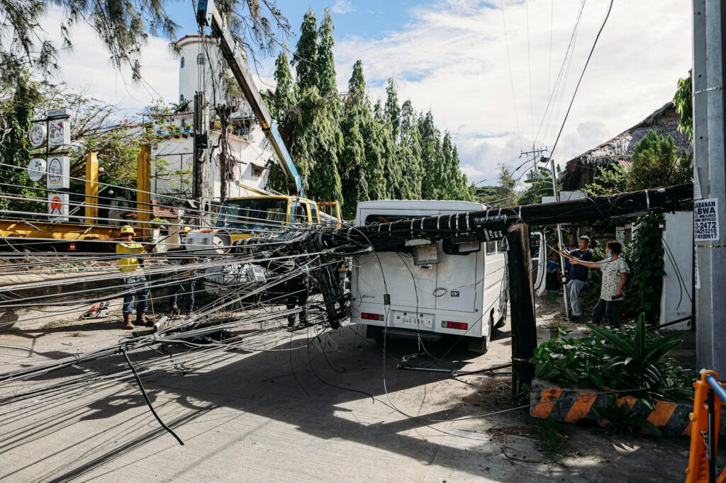 A generator set up outside a home during a power outage. — prepare for power outages Nevada