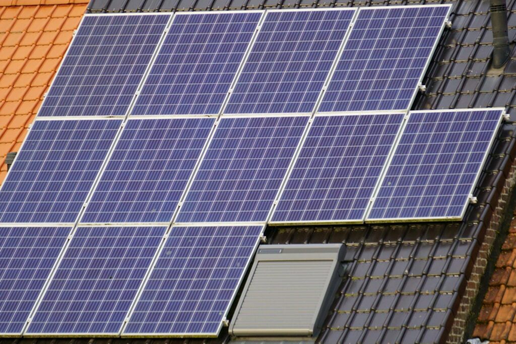 A photo of solar panels on a Nevada home, representing alternative energy solutions. — economic impact energy shortages …