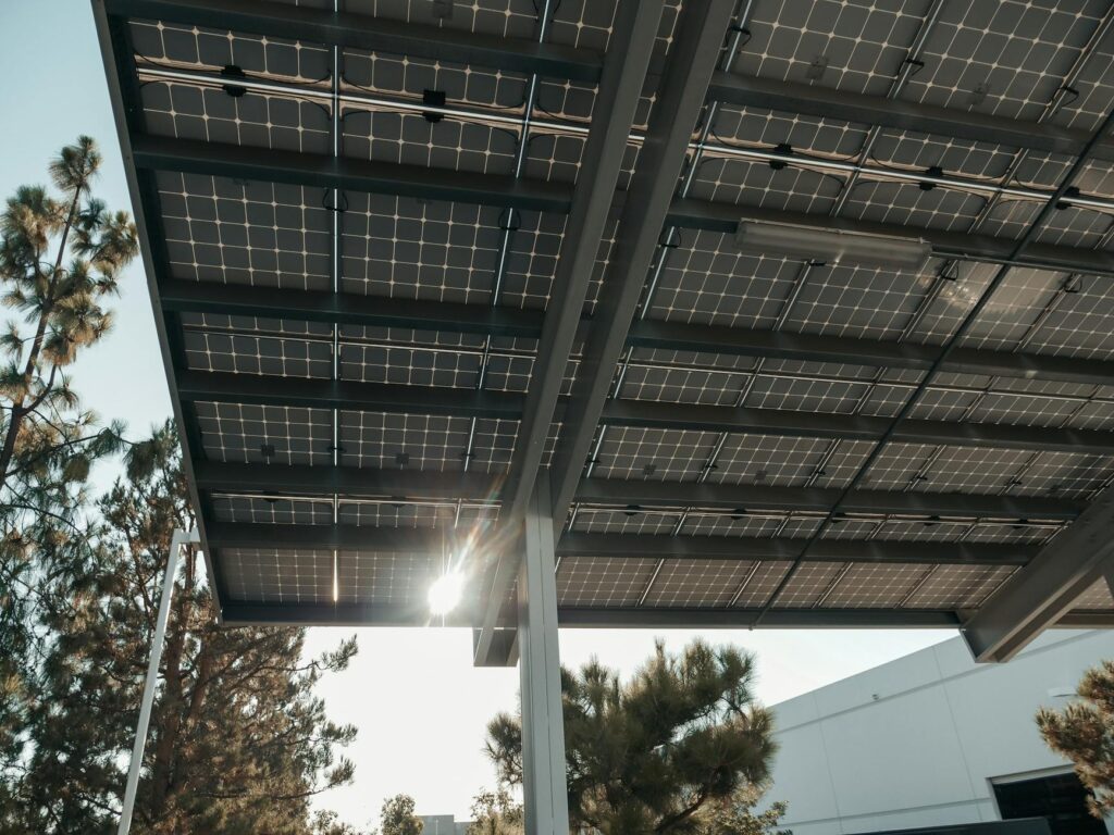 A solar panel installation on a local Nevada business — impact of energy shortages on businesses Nevada