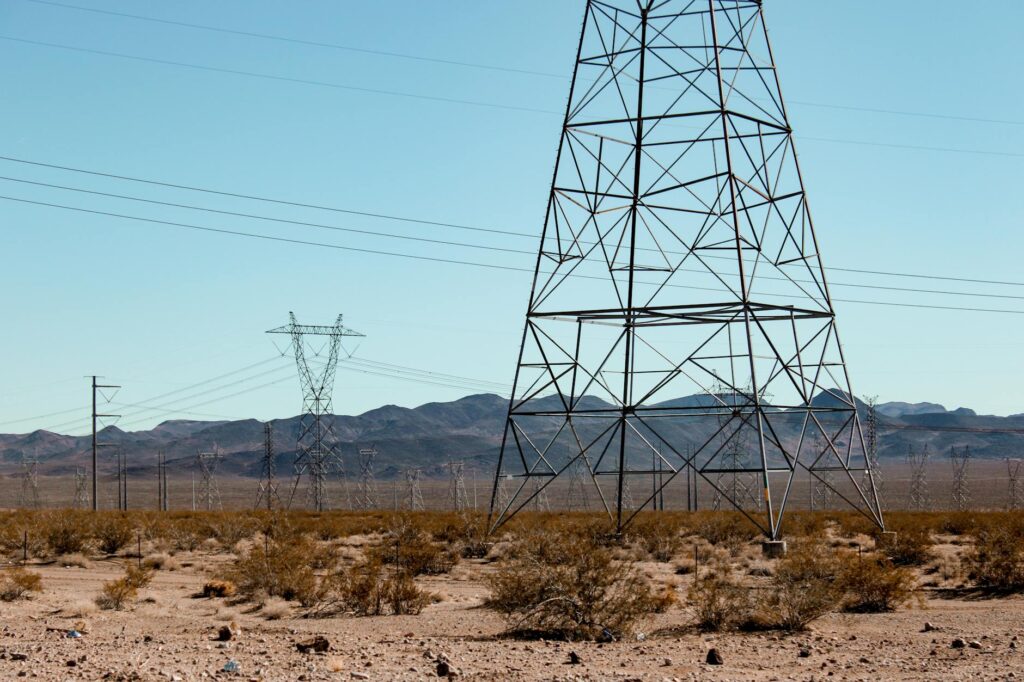 An image of aging power plants in Nevada to illustrate infrastructure challenges related to the causes of energy shortages Nevada.