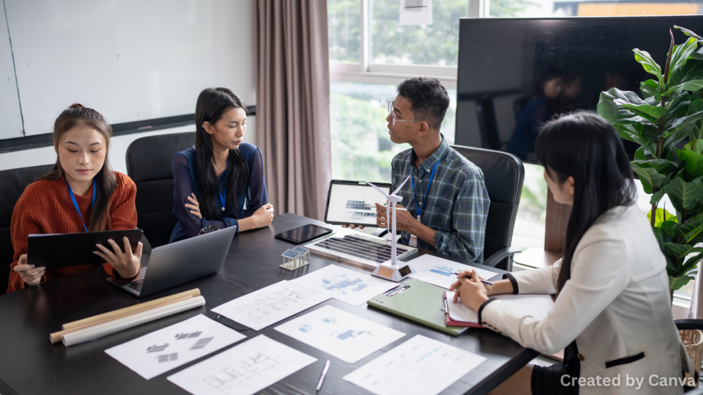 Coming up with new ideas and clean energy by working together