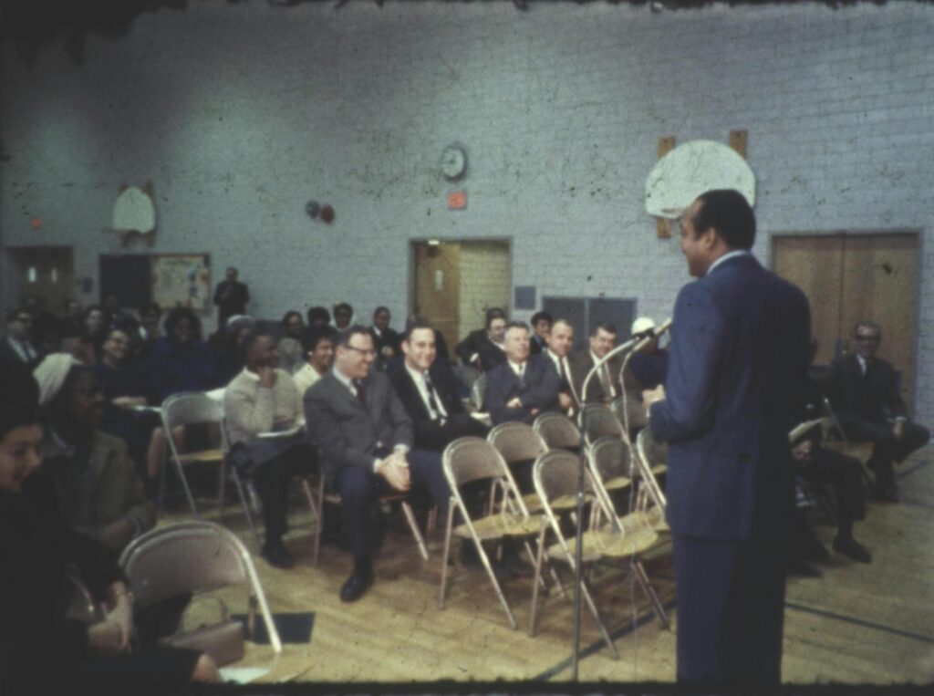 A community meeting where parents discuss education reform related to Paul For Nevada education policy