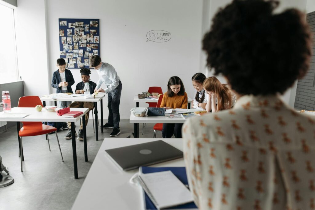 A group of students in a modern classroom setting, emphasizing innovative learning. — Paul For Nevada education reform