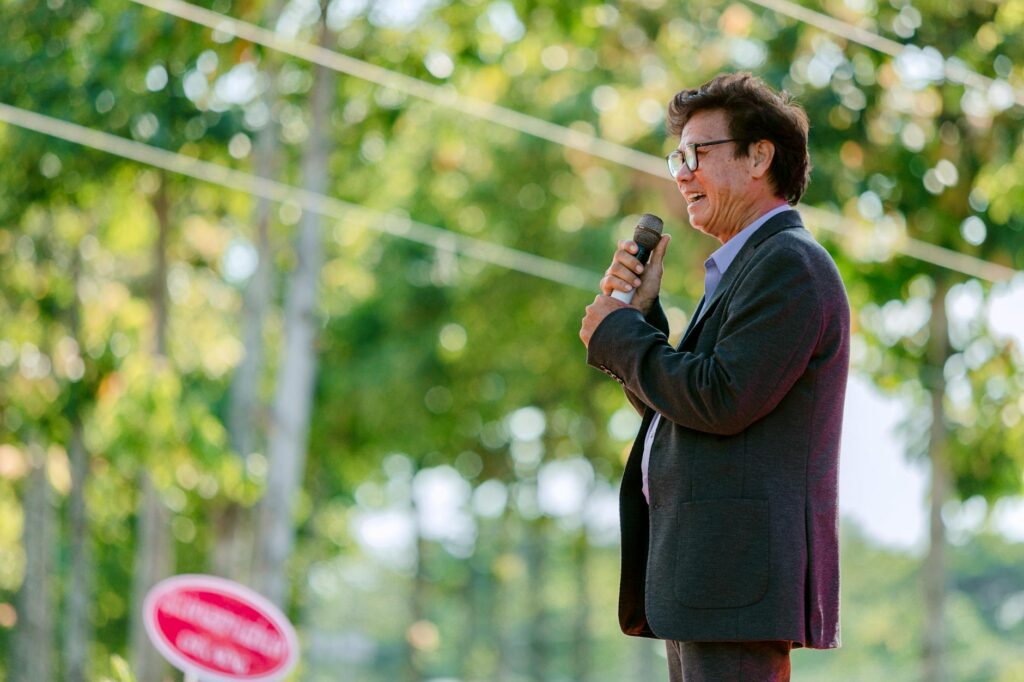 A photo of Paul speaking at a community event focused on economic development. — Paul For Nevada economic plans