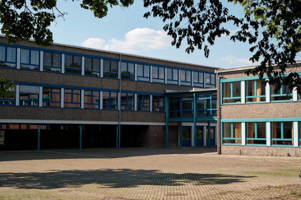 A photo of a Nevada school building, illustrating the need for renovations and updates. — Paul For Nevada education reform