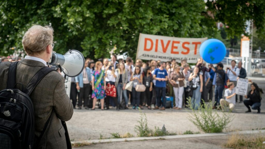 A portrait of Paul For Nevada speaking at an environmental rally. — Paul For Nevada environmental policies