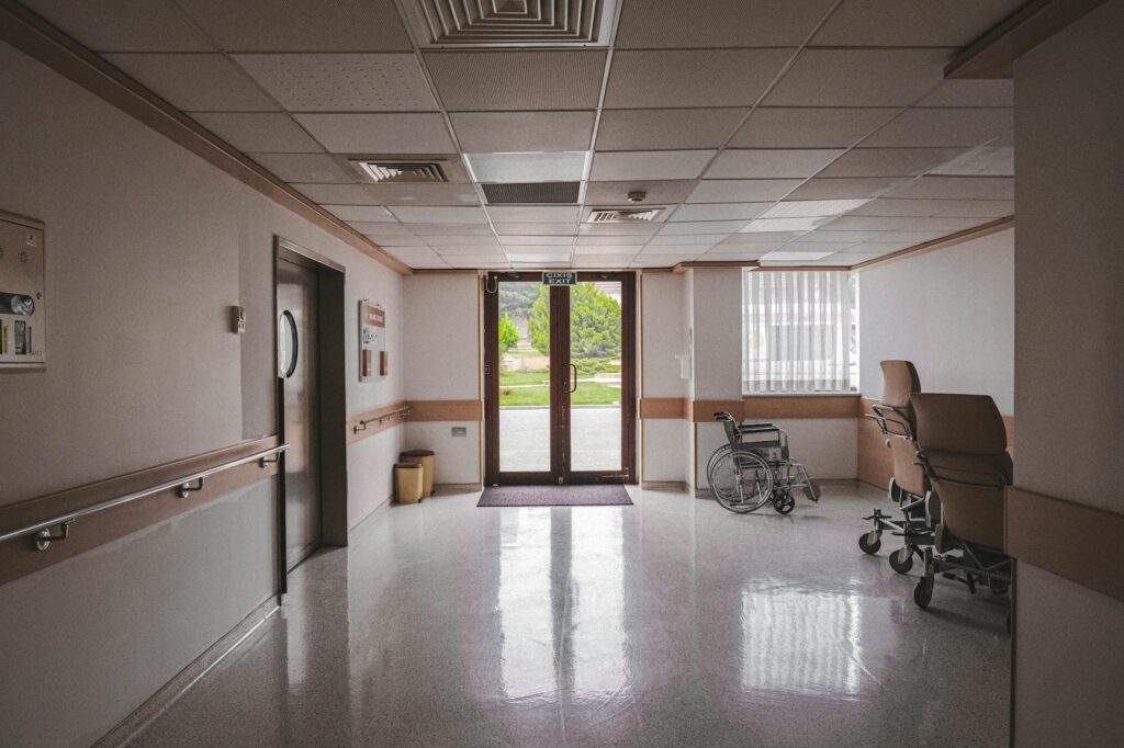 Images of Nevada hospitals and clinics that illustrate access challenges related to Paul For Nevada healthcare access