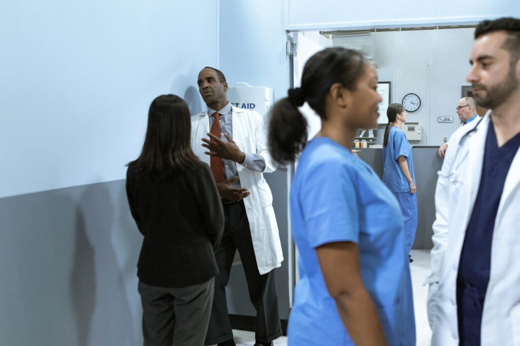 Photo of Paul For Nevada interacting with healthcare professionals. — Paul For Nevada healthcare policy