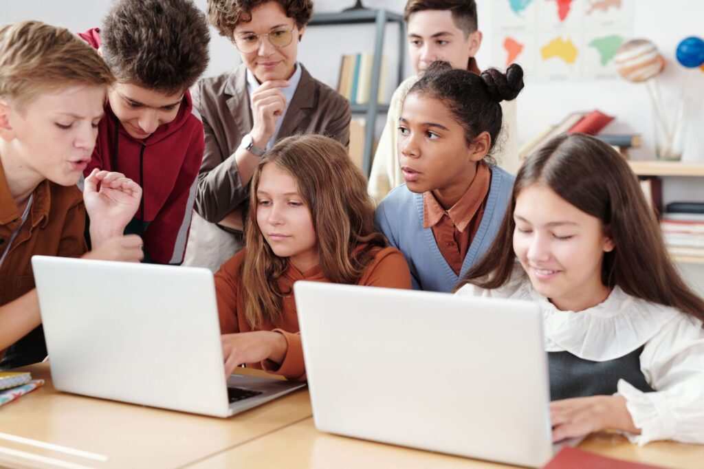 A classroom setting depicting students engaged in a new curriculum in Nevada. — Paul For Nevada education policies