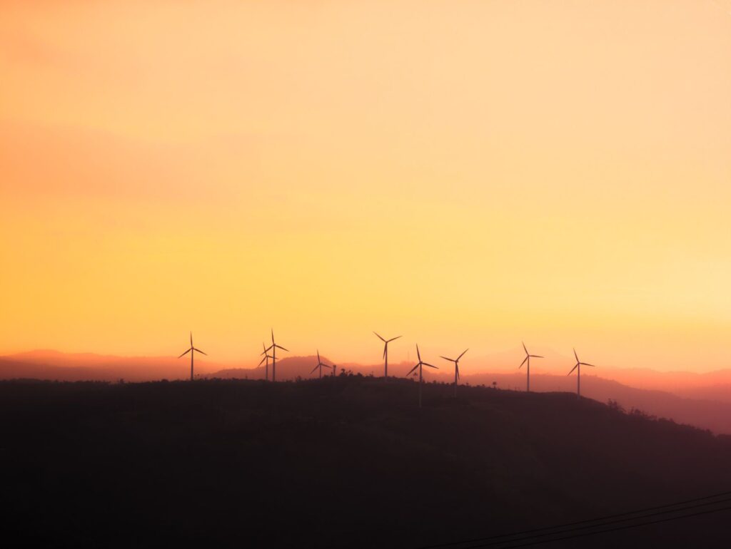 A photo of wind turbines representing wind energy initiatives. — nevada energy independence