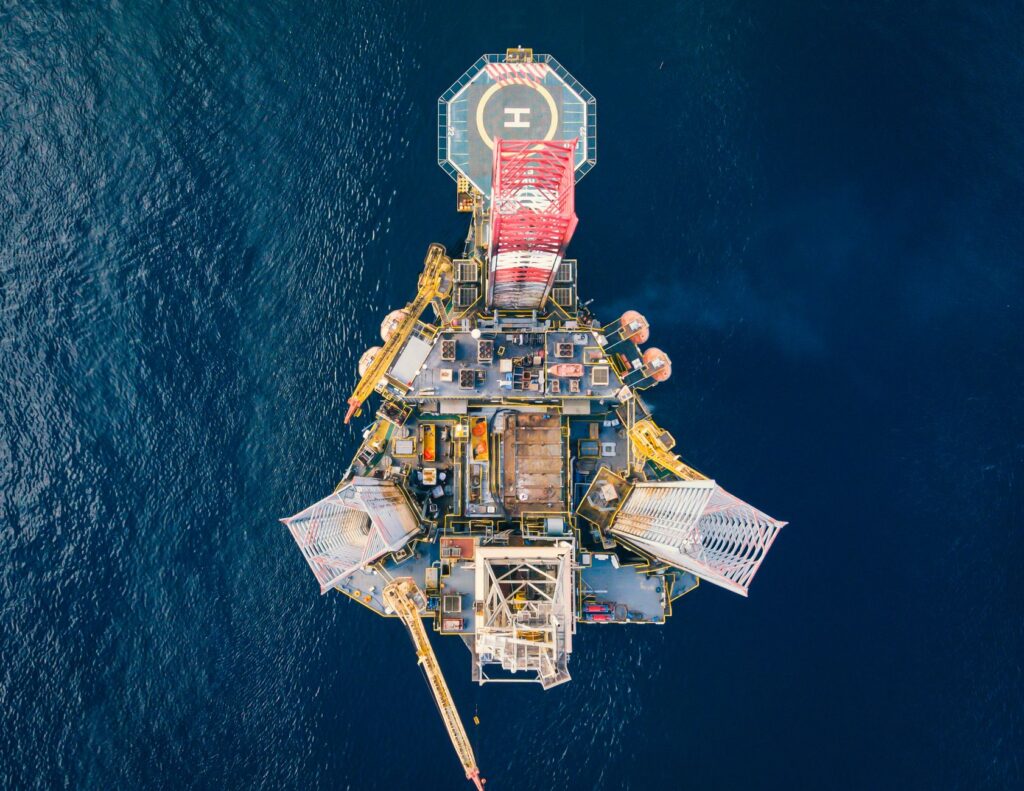 An aerial view of oil drilling sites in Nevada. — petroleum industry nevada