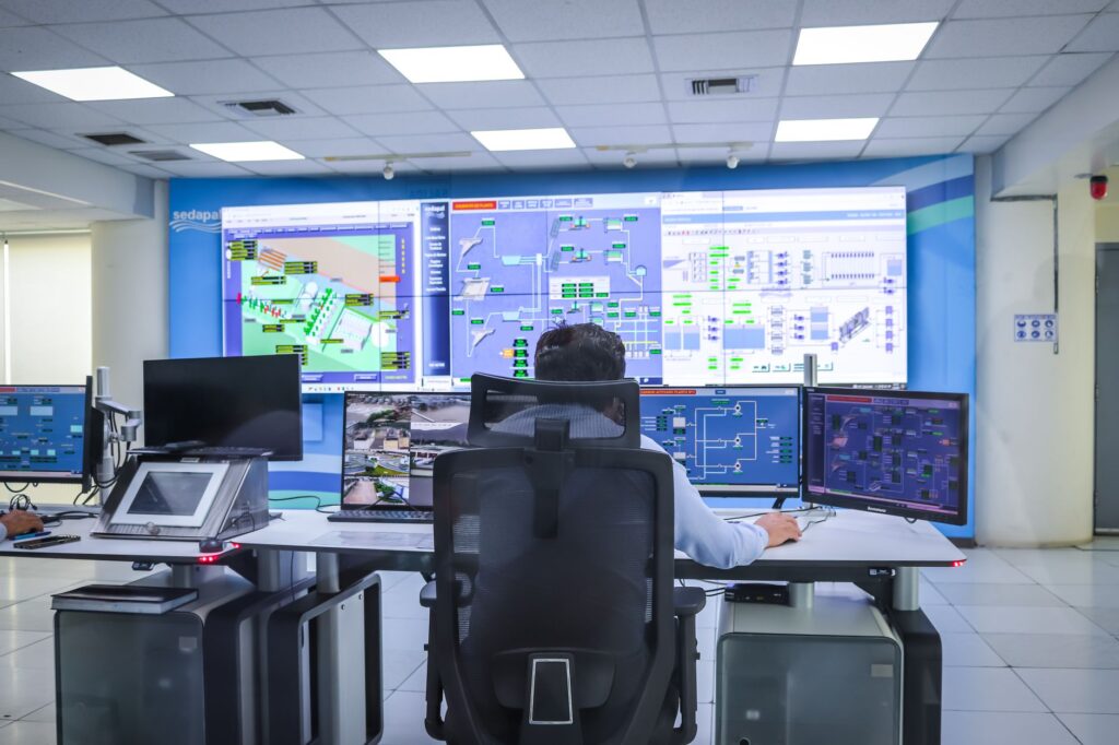 Image of a modern control center for pipeline monitoring — nevada pipeline infrastructure