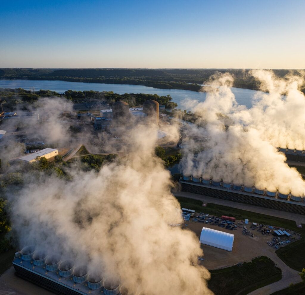 Photo of a carbon capture facility in action — carbon capture technology