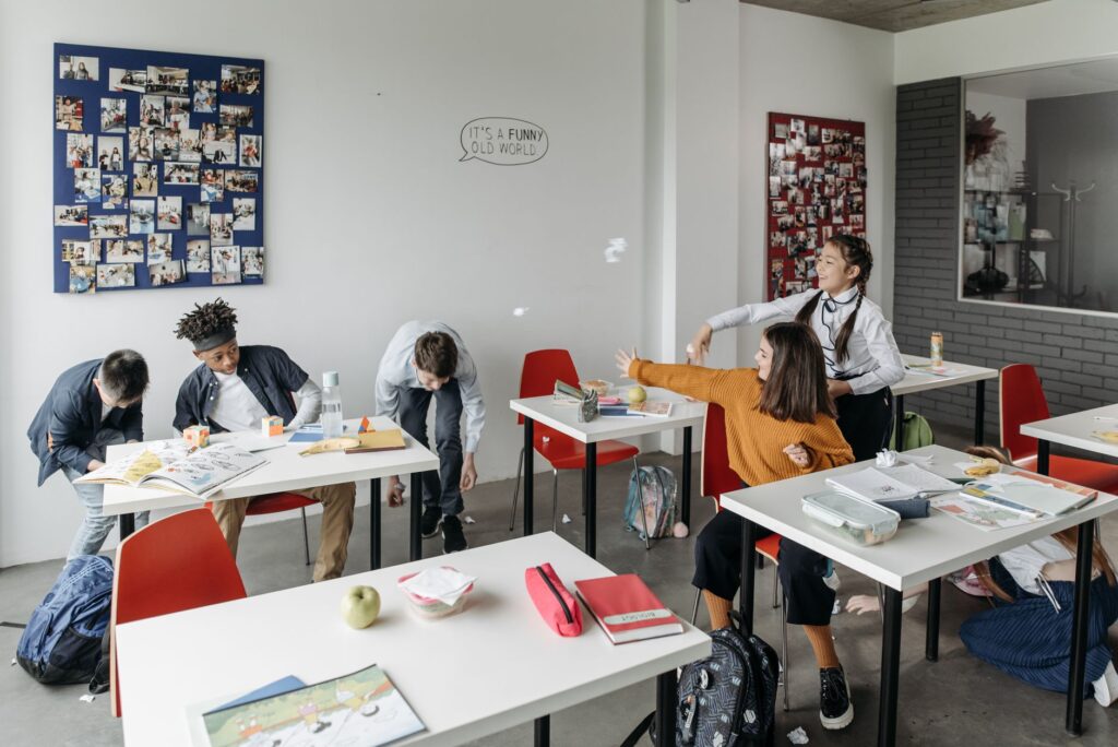 Photo of students engaged in innovative learning activities in a reformed classroom. — Paul For Nevada education policies