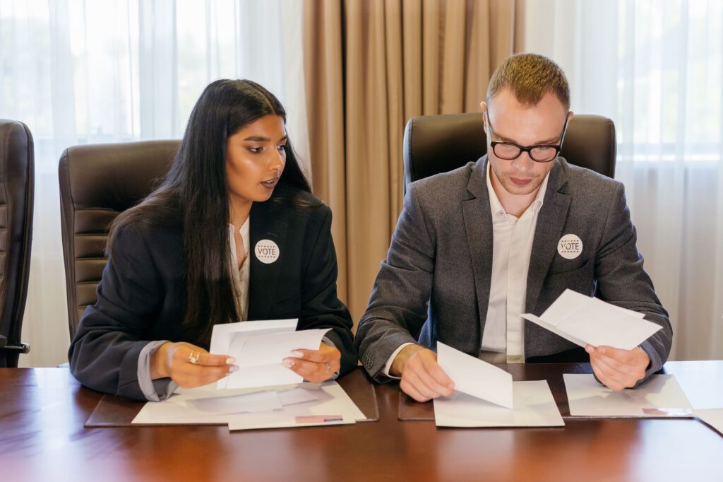 Photo of the campaign team brainstorming strategies for Paul For Nevada campaign strategies.