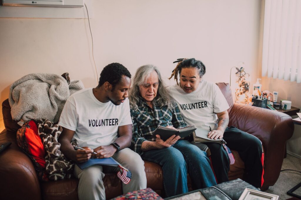 A photo of Paul For Nevada engaging with community members about housing policies. — Paul For Nevada affordable housing