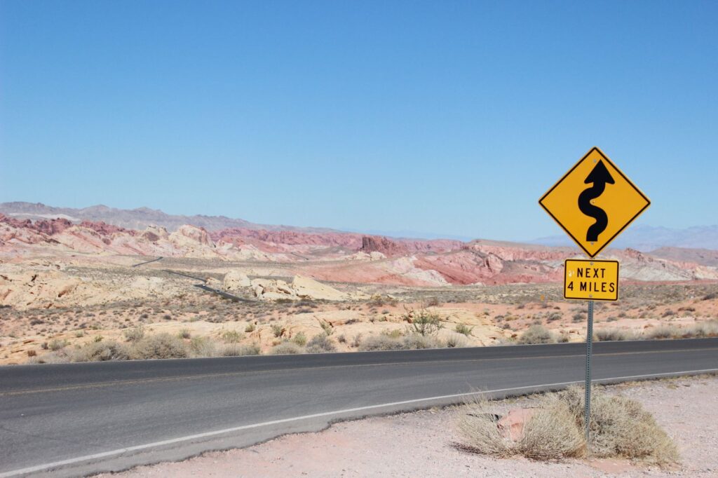 A photo of a busy Nevada road highlighting safety upgrades — Paul For Nevada transportation policy