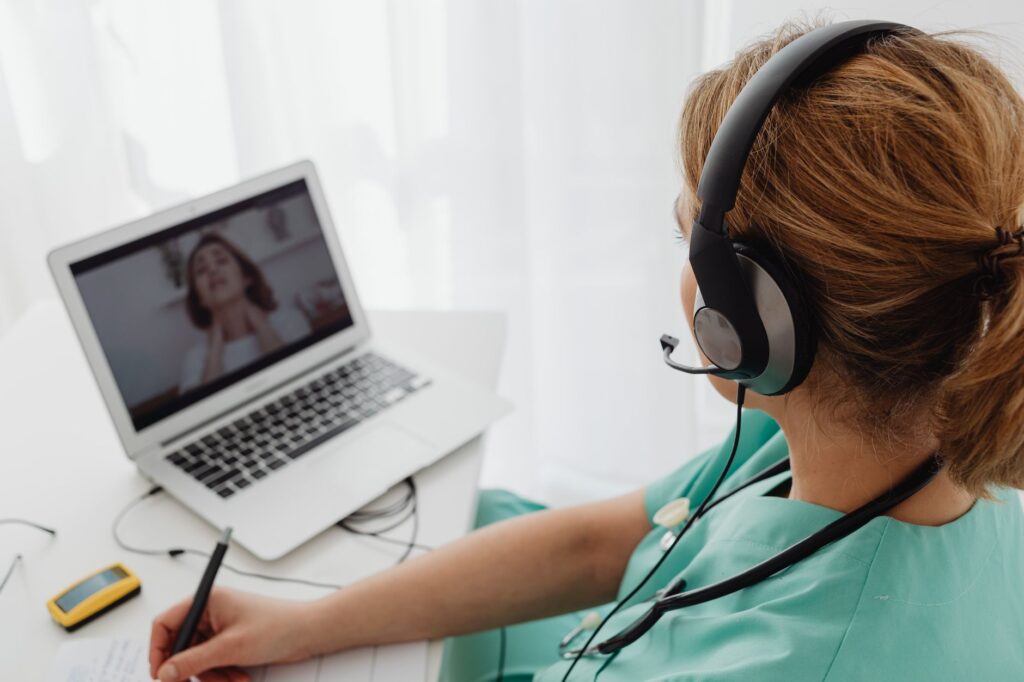 A photo of a telehealth consultation to represent enhanced services — Paul For Nevada healthcare proposals
