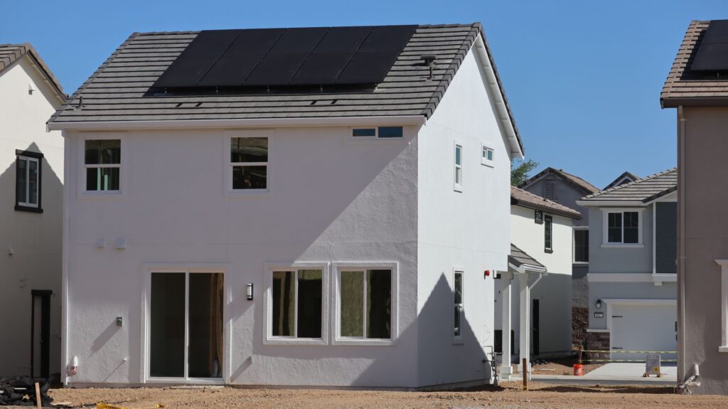 Solar panels on a residential home in Nevada — Paul For Nevada climate change policy