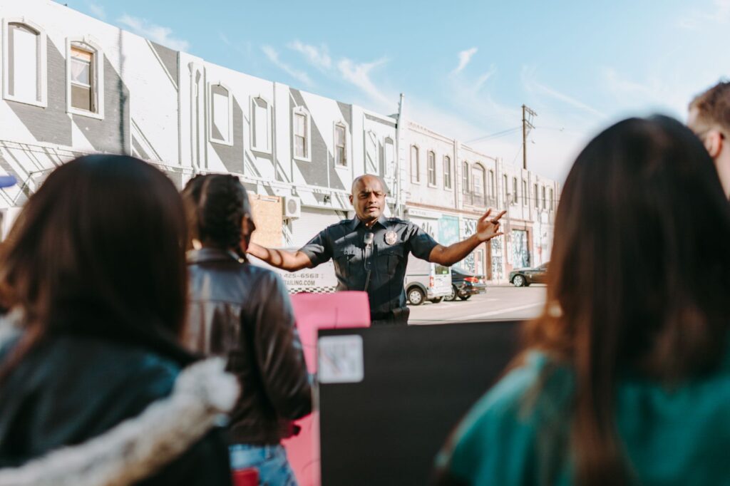 A community meeting discussing Paul For Nevada public safety initiatives