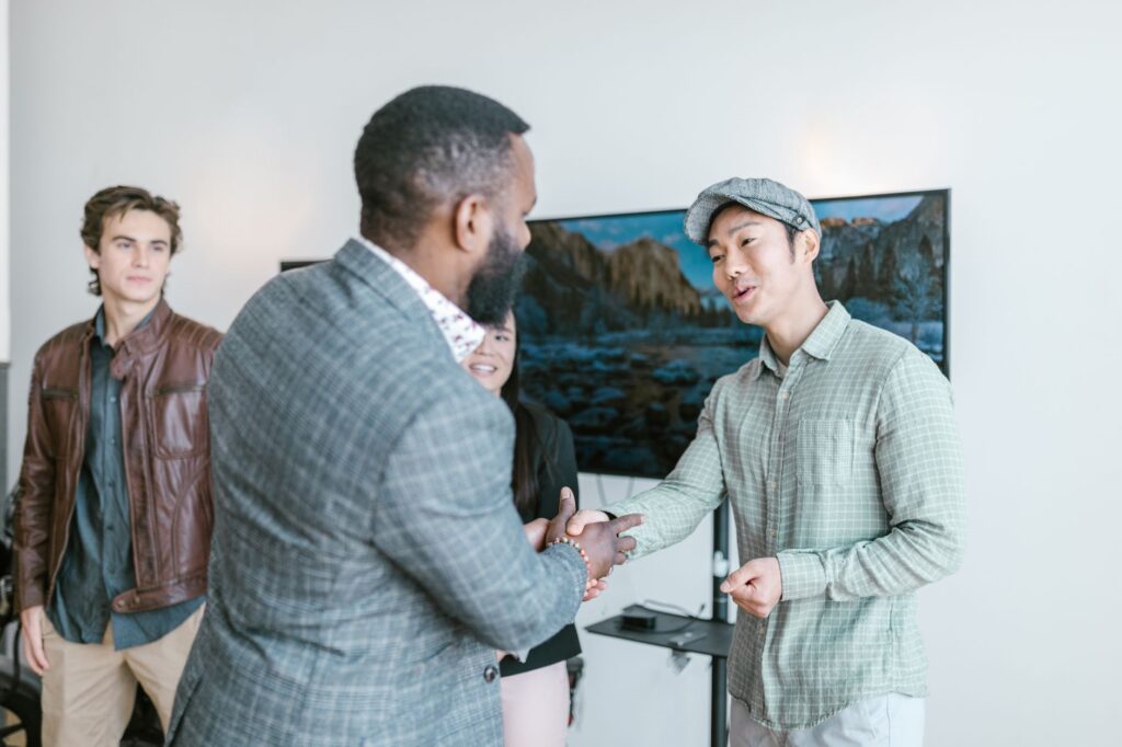 A group of entrepreneurs networking at a small business event in Nevada. — Paul For Nevada small business policies