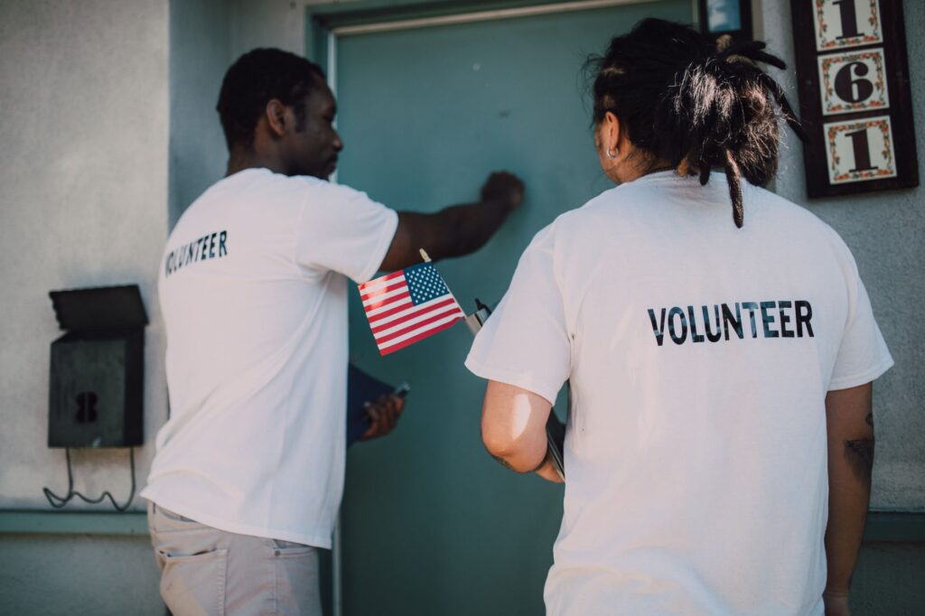 A group of volunteers canvassing for Paul, highlighting community involvement. — support Paul For Nevada