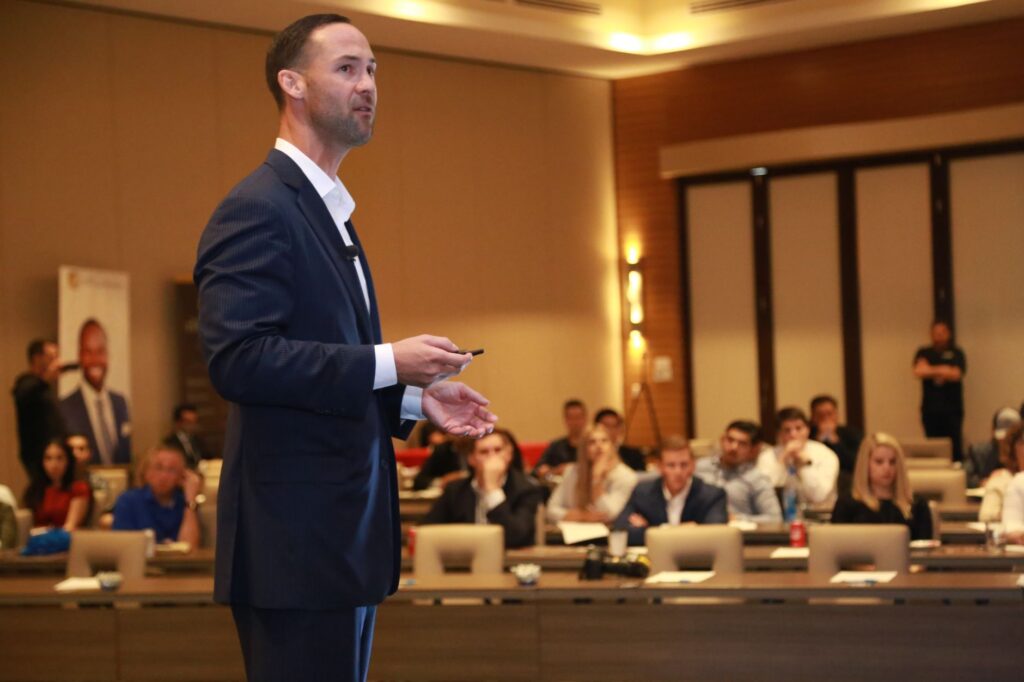 A photo of Paul speaking at an economic development event in Nevada. — Paul For Nevada economic policies