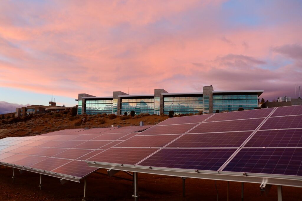 A photo of solar panels in Nevada, representing sustainable energy projects. — Paul For Nevada renewable energy