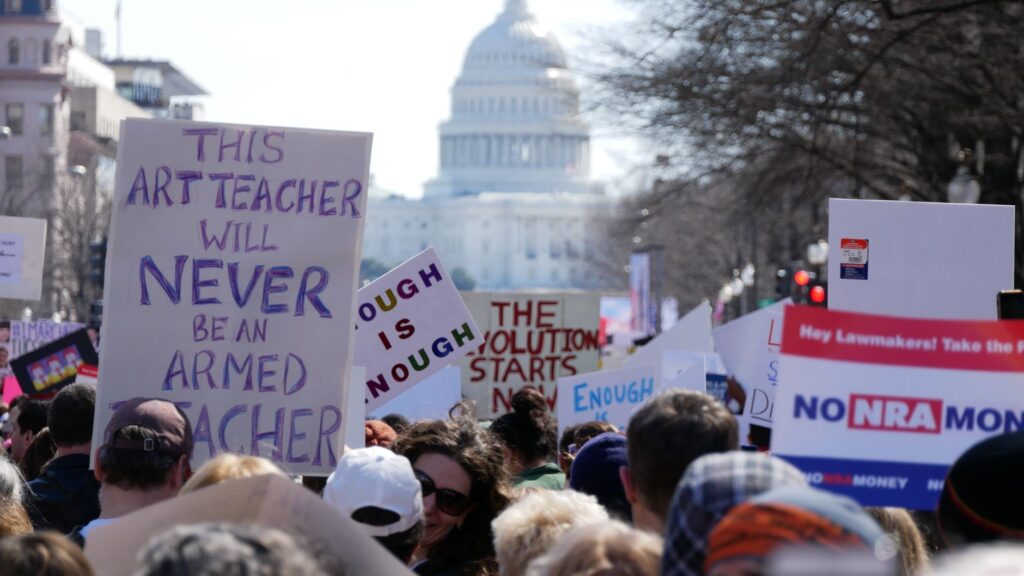 Image showing Paul For Nevada speaking at a rally focusing on gun control issues. — Paul For Nevada gun control