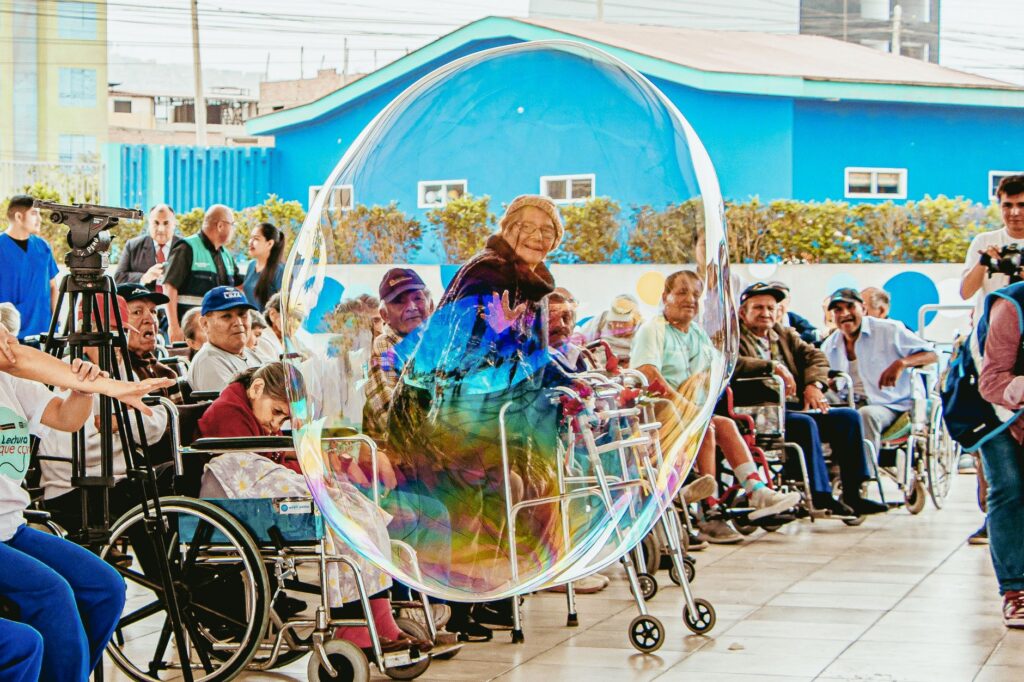 Photo of community engagement activities, with residents learning about healthcare options related to Paul For Nevada healthcare access.