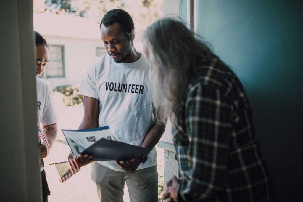 Volunteers setting up for a local event in support of Paul For Nevada. — Paul For Nevada community events